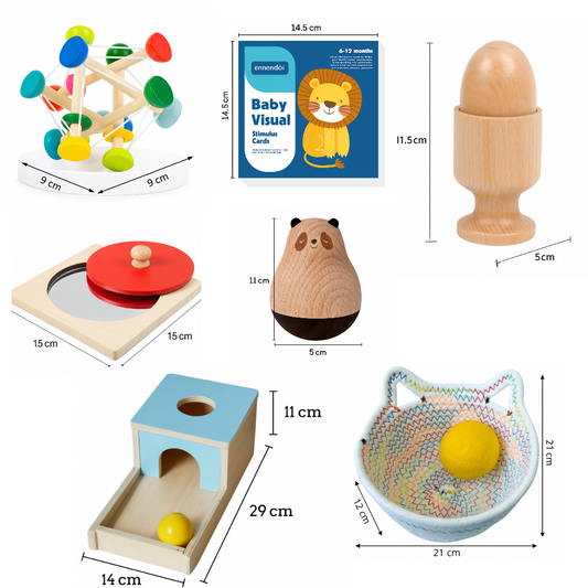 Tiny Trial Box – Baby Toy Kit 7–12 Months | Montessori Learning Toys