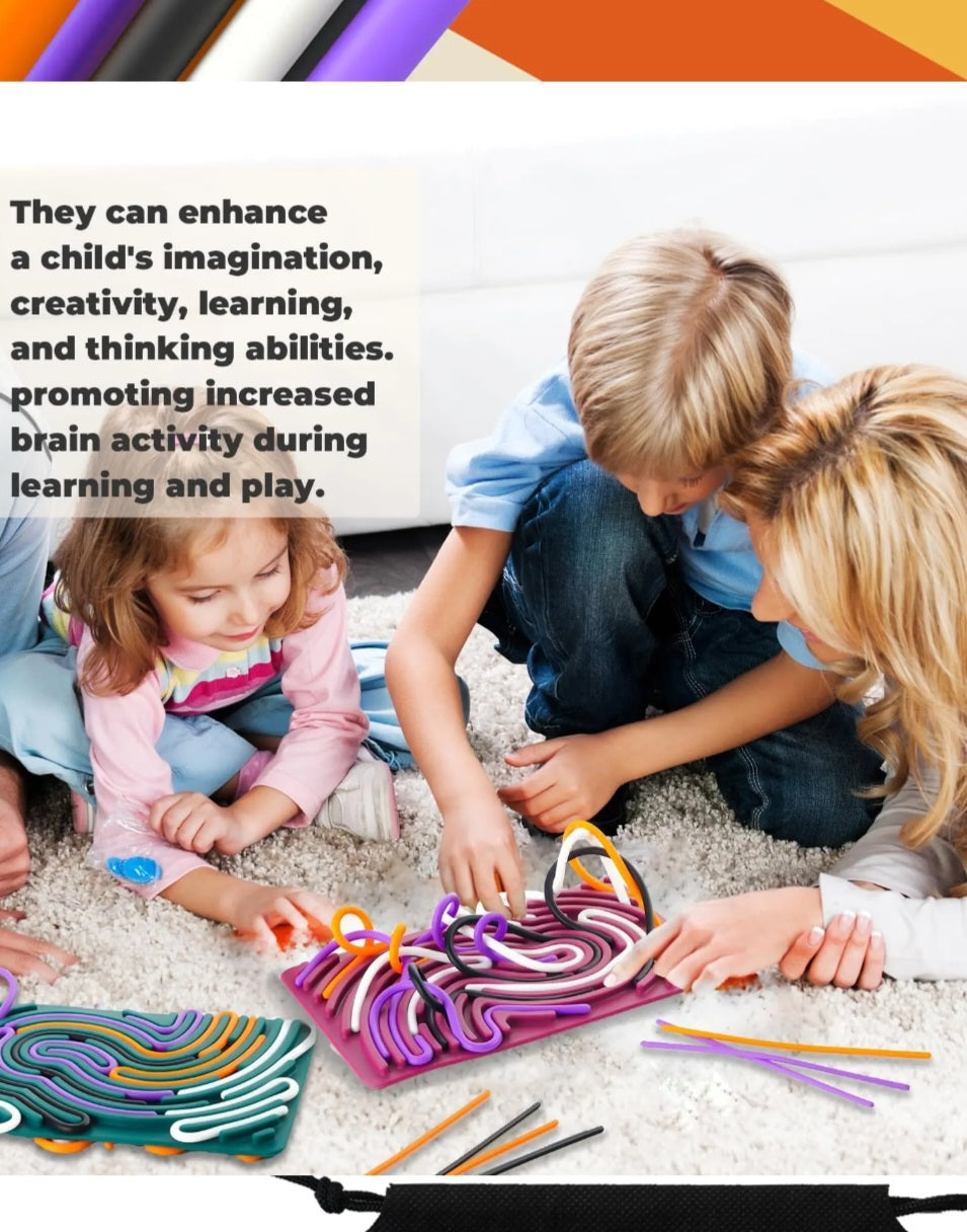 Sensory Activity Board – Quiet Fidget Toy for Stress Relief & Fine Motor Skill- Brown color