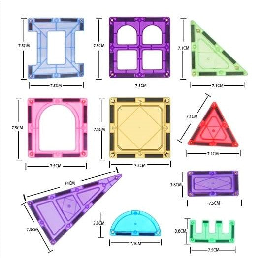 Magnetic Building Tiles 80pcs – STEM Toy for Kids, Ages 3+
