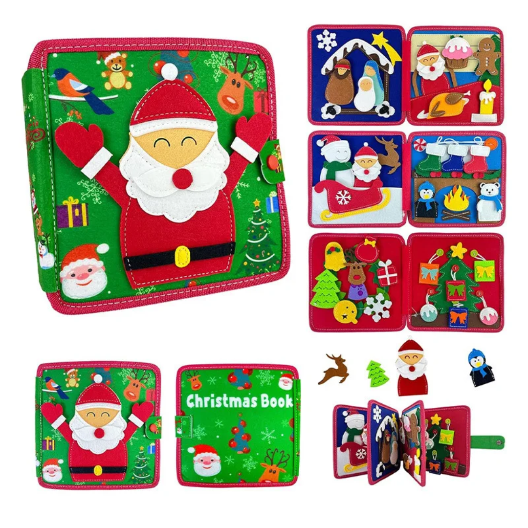 Soft, screen-free Christmas activity book for early learning and play

