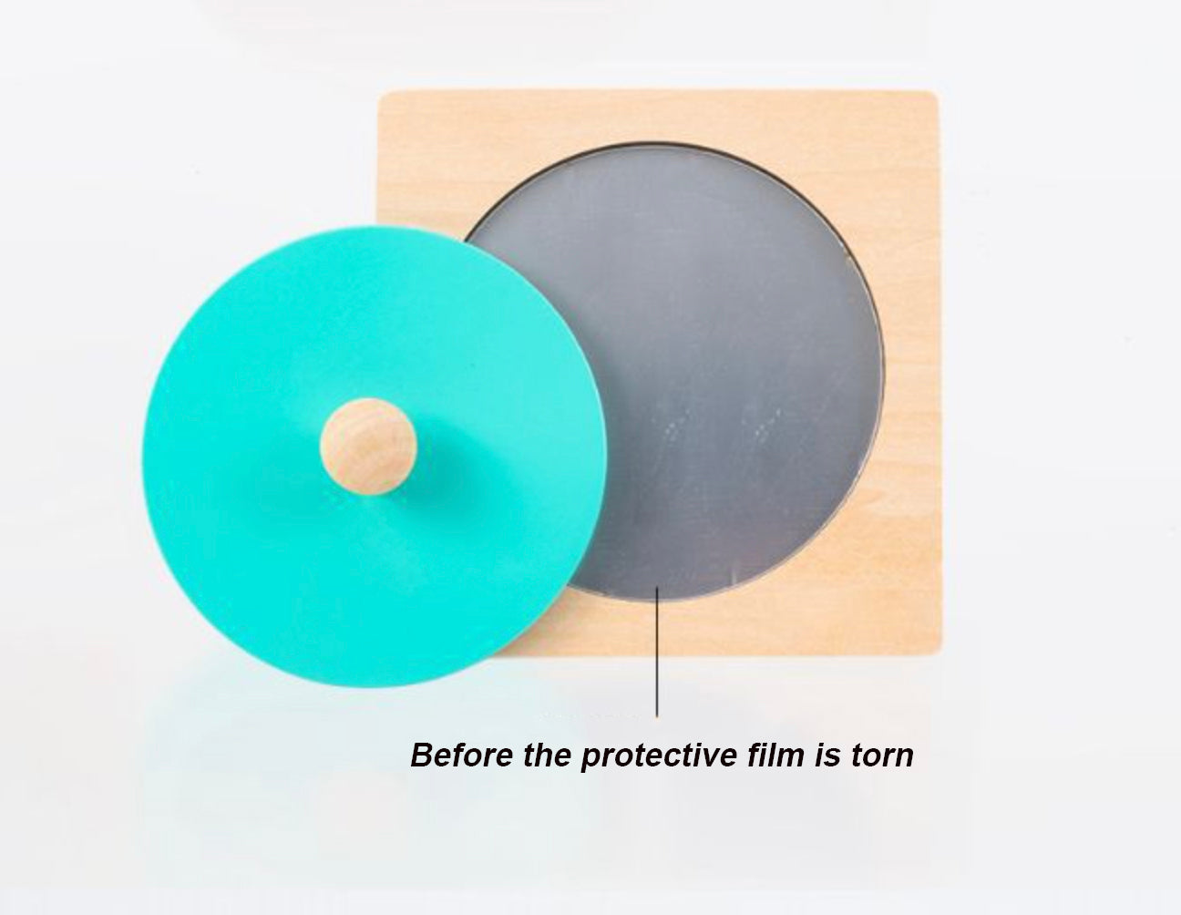 Montessori Baby Mirror – Peekaboo Knob Mirror Puzzle – Tummy Time Sensory Toy