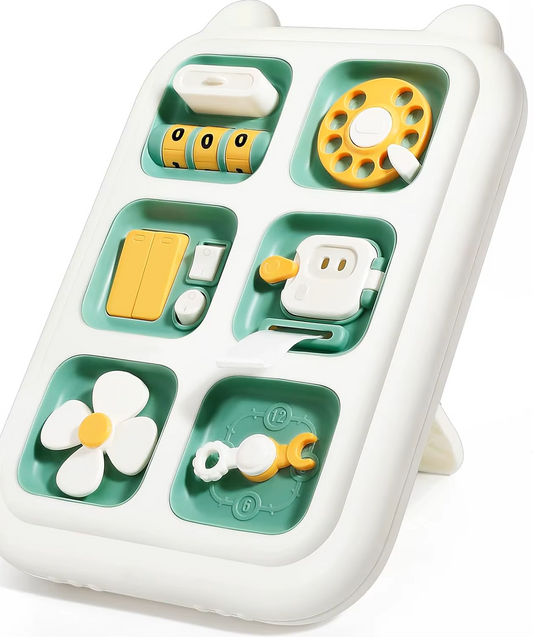6-in-1 Montessori Busy Board – Sensory Toy for Toddlers (Ages 1–3)