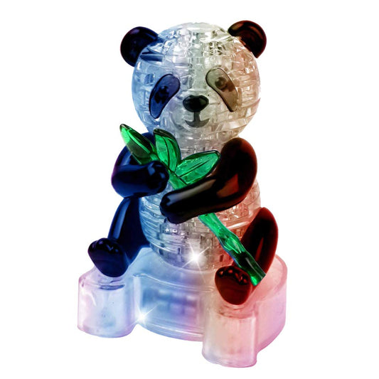 Crystal Puzzle 3D Panda Light-Up – 58 Piece Easy Brain Teaser Puzzle Gift