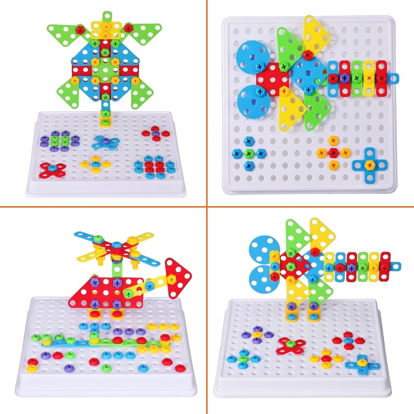 3D and 2D building puzzle toy for early learning
