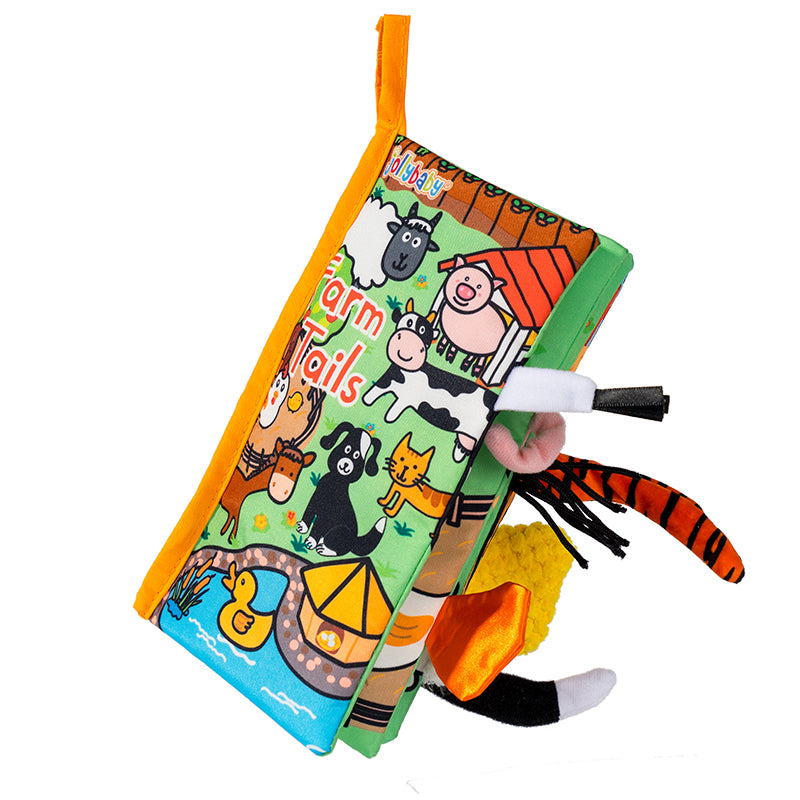 Jollybaby Animals Tail Book – Animal Tails Cloth Book – Baby First Book
