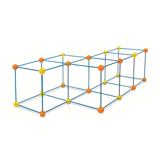String storage bag included with the 100-piece kids fort building kit