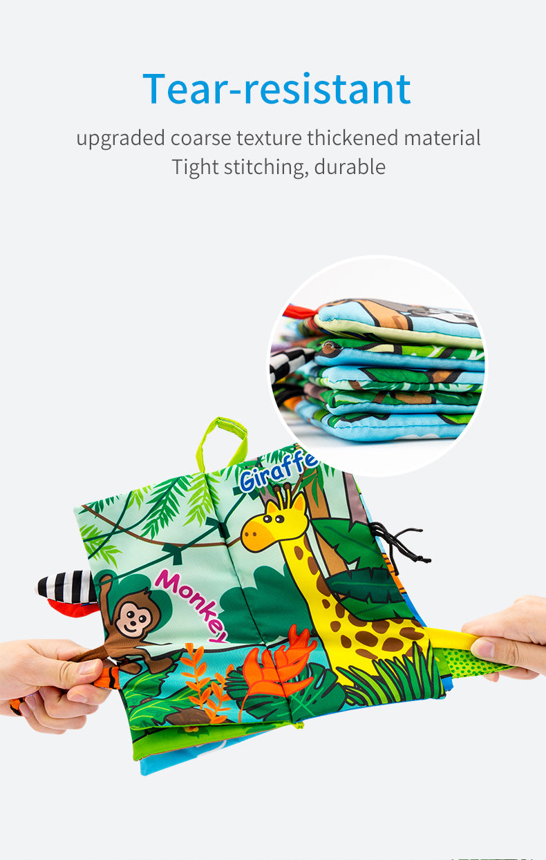 Jollybaby Animals Tail Book – Animal Tails Cloth Book – Baby First Book