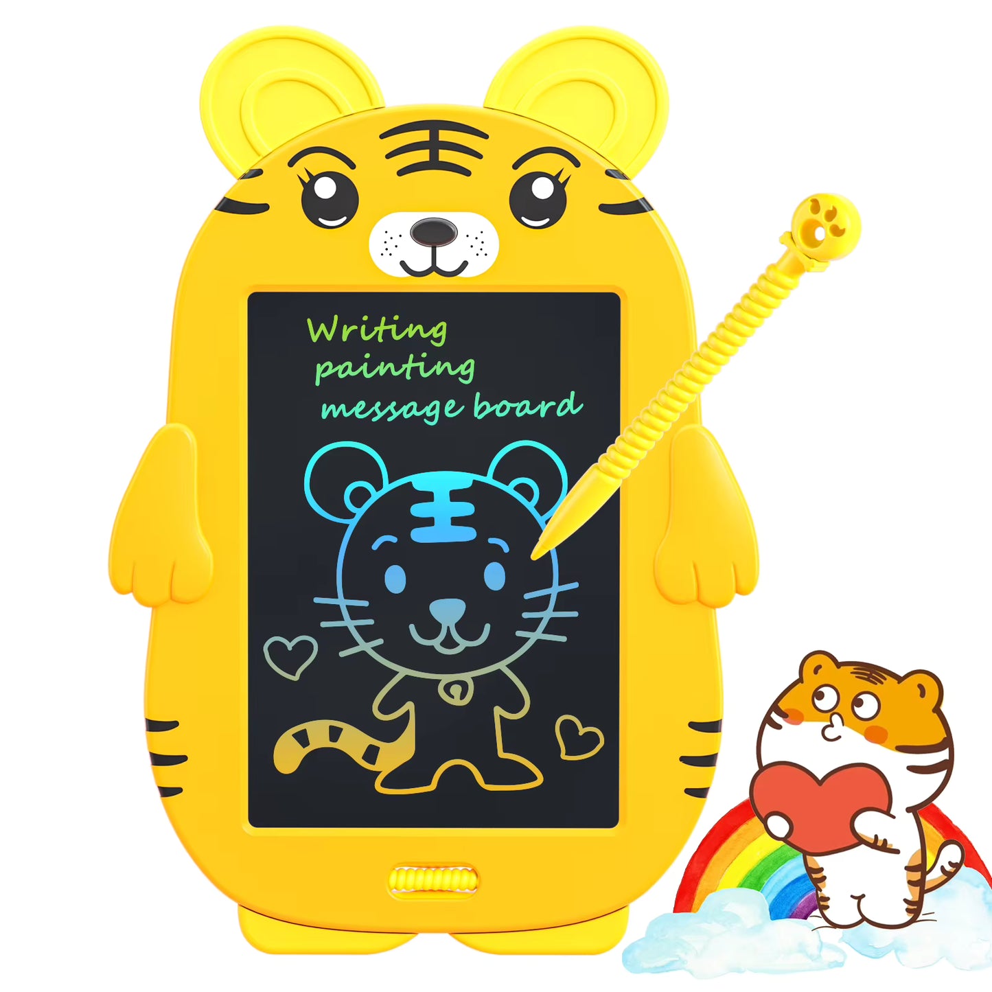 Kids Doodle Board LCD Writing Tablet – 8.5” Reusable Drawing Pad | Animal Designs