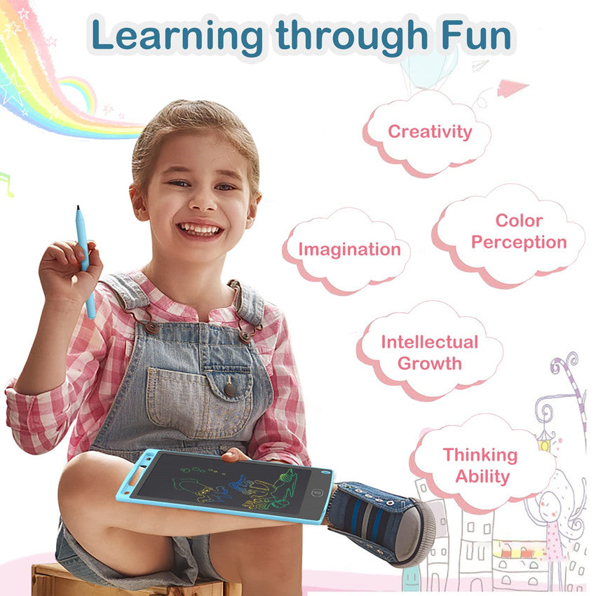 LCD Writing Tablet 12-inch – Multi-Color Digital Screen Drawing Board