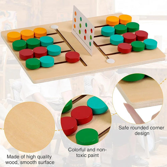 Color matching Montessori toy for kids – brain development educational wooden game by Toy Tribe NZ.
