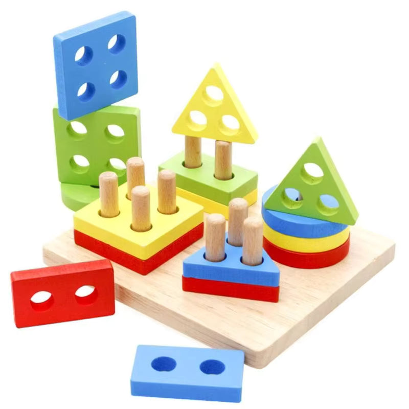 Eco-friendly wooden toy for early learning and motor skills

