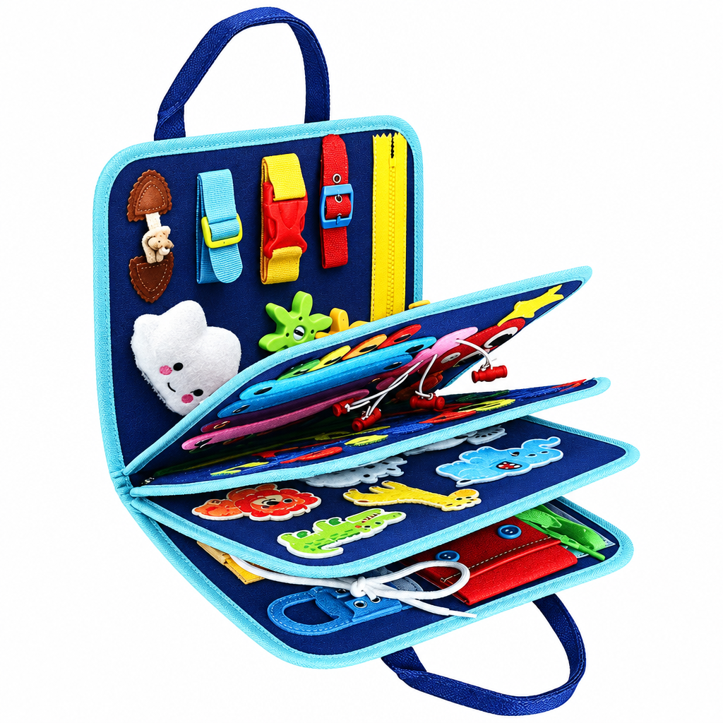 busy book with lots of activities