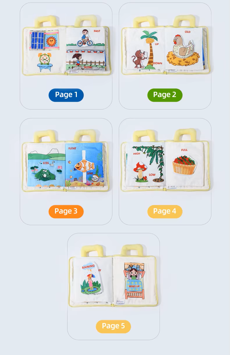 Montessori-Inspired Fabric Busy Books – Soft, Interactive Learning Toys for Toddlers (Choose from 4 Themes)