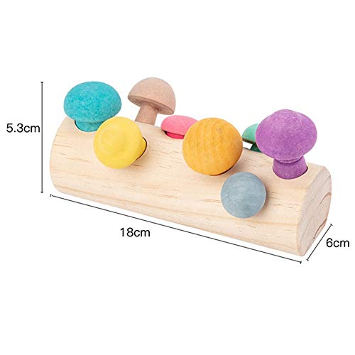 Wooden Mushroom Sorting Toy – Montessori-Inspired Educational Playset