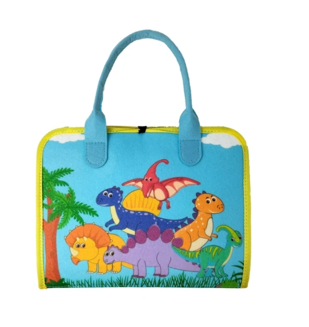 Dinosaur Theme Busy Book – Felt Educational Busy Book for Toddlers