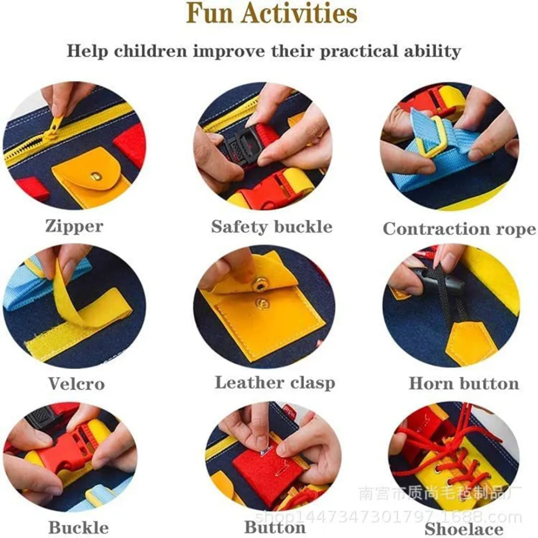 Montessori Busy Book – Dinosaur Preschool Learning Book – Sensory Quiet Toy