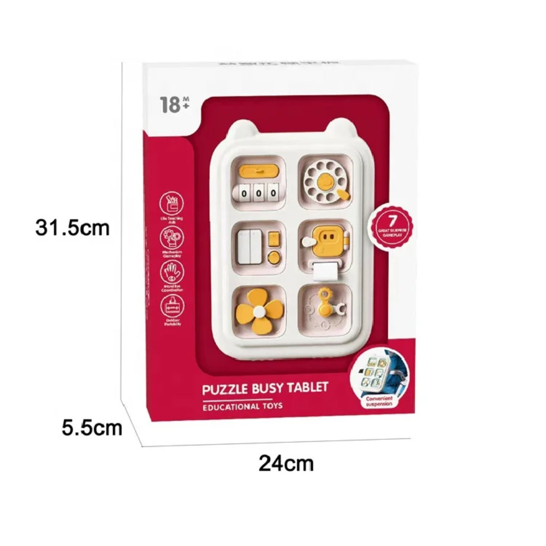 6-in-1 Montessori Busy Board – Sensory Toy for Toddlers (Ages 1–3)