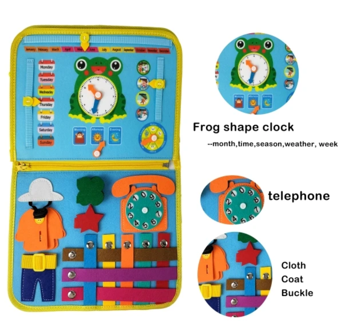 Dinosaur Theme Busy Book – Felt Educational Busy Book for Toddlers