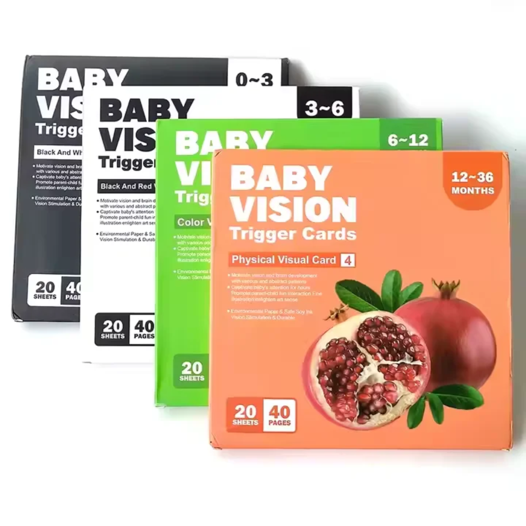 High-Contrast Baby Sensory Cards - Ideal for Early Visual Stimulation