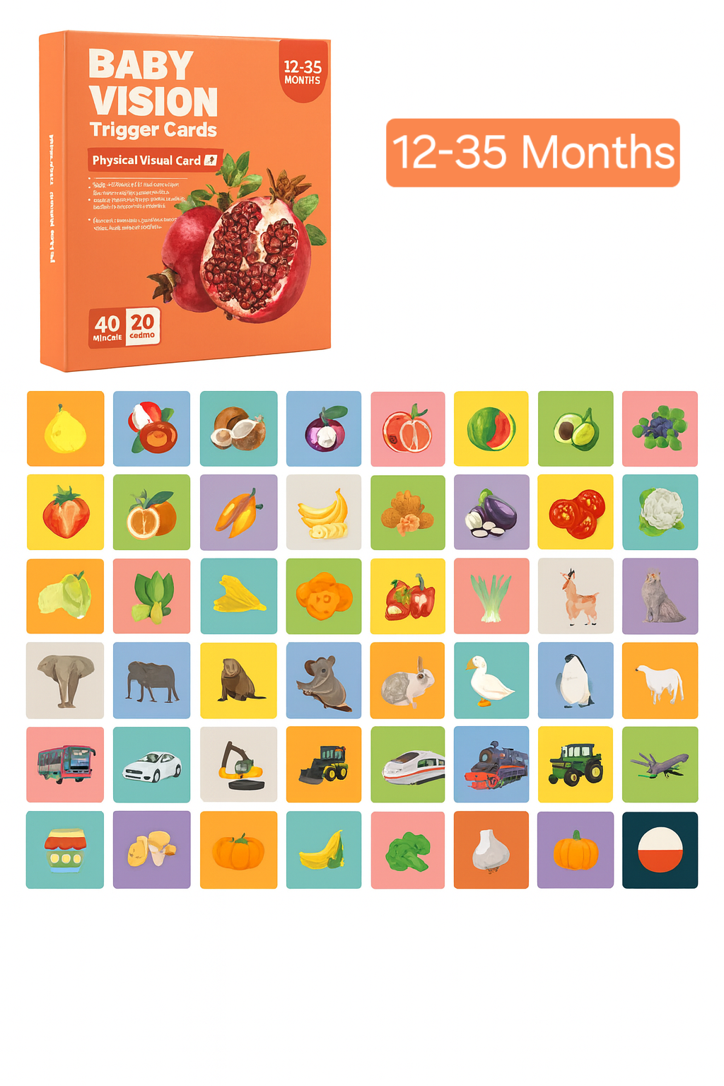 High-Contrast Baby Sensory Cards - Ideal for Early Visual Stimulation