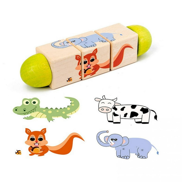 Spin and Fun Palm Toy - Rotating Children Puzzle - Wooden Twisting Puzzle