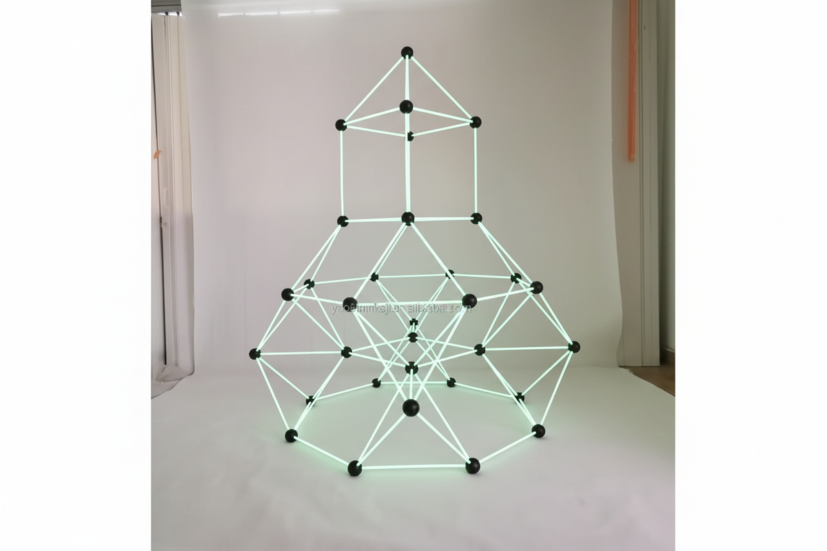 130 Pieces DIY Glow-in-the-Dark Fort Building Kit STEM Toy