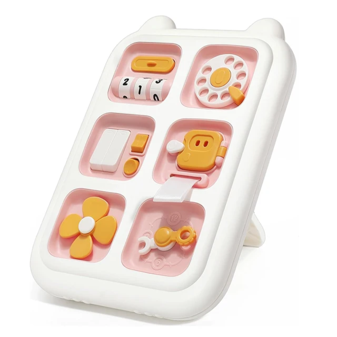 6-in-1 Montessori Busy Board – Sensory Toy for Toddlers (Ages 1–3)