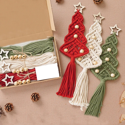 DIY Macrame Christmas Tree Ornament Kit