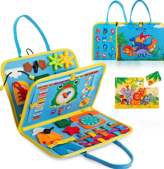 Dinosaur Theme Busy Book – Felt Educational Busy Book for Toddlers