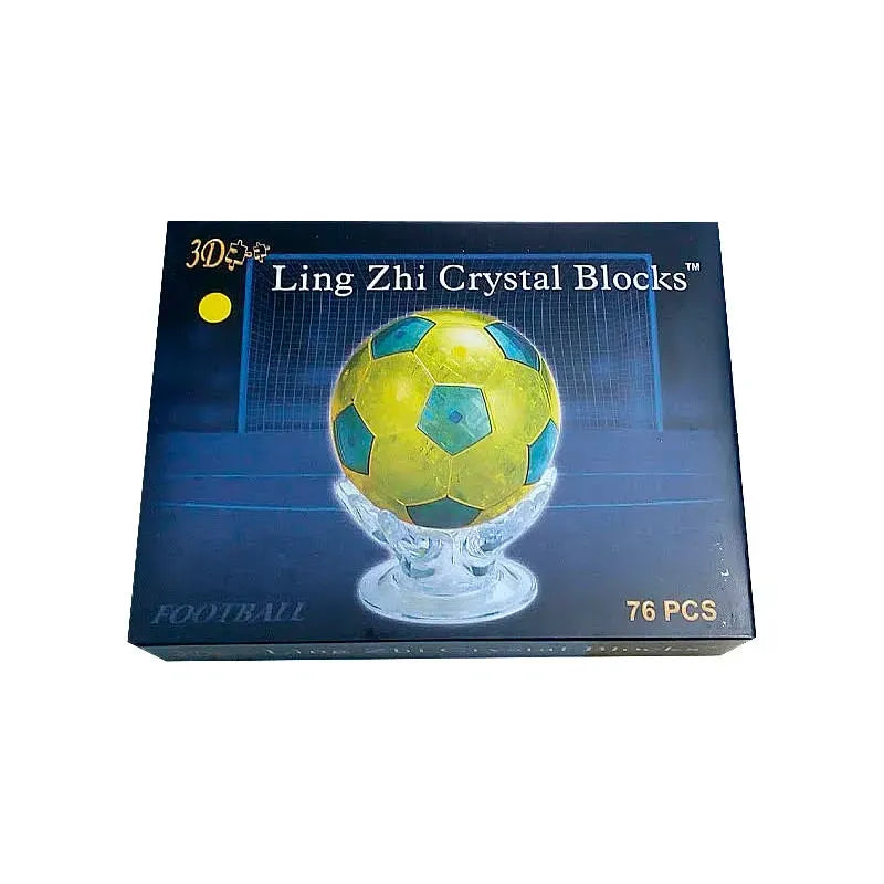 Crystal Puzzle 3D Soccer Ball – 76 Piece Medium Difficulty Brain Teaser Puzzle Gift
