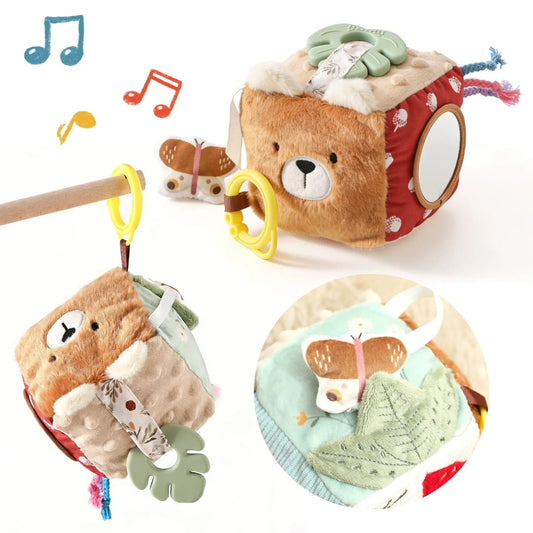 Baby sensory activity cube for on-the-go play
