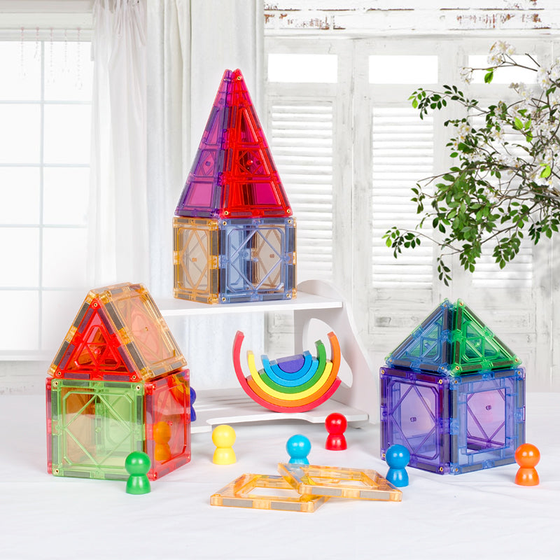 Magnetic Tiles 50 pcs - Reinforced by Rivets