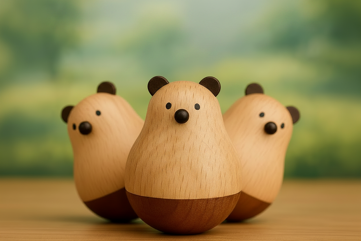 Wooden Bears Landscape Banner