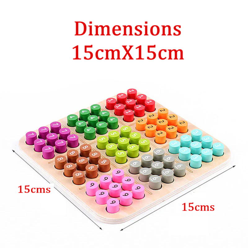 Wooden Sudoku puzzle board – reusable educational toy for kids and adults