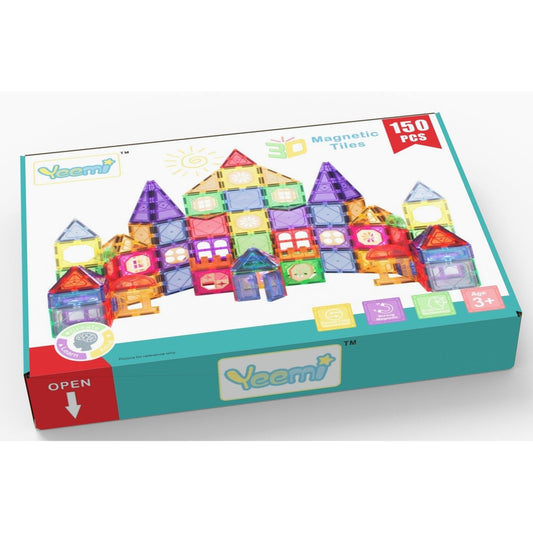 Magnetic Tiles 150pcs set - Reinforced by Rivets