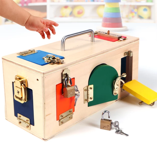 Lock Activity Box - Montessori Locks and Latches Toy