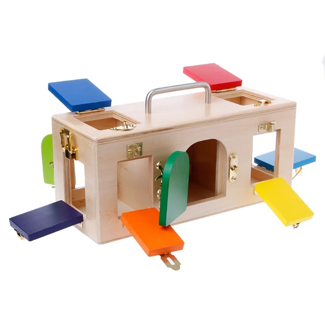 Lock Activity Box - Montessori Locks and Latches Toy