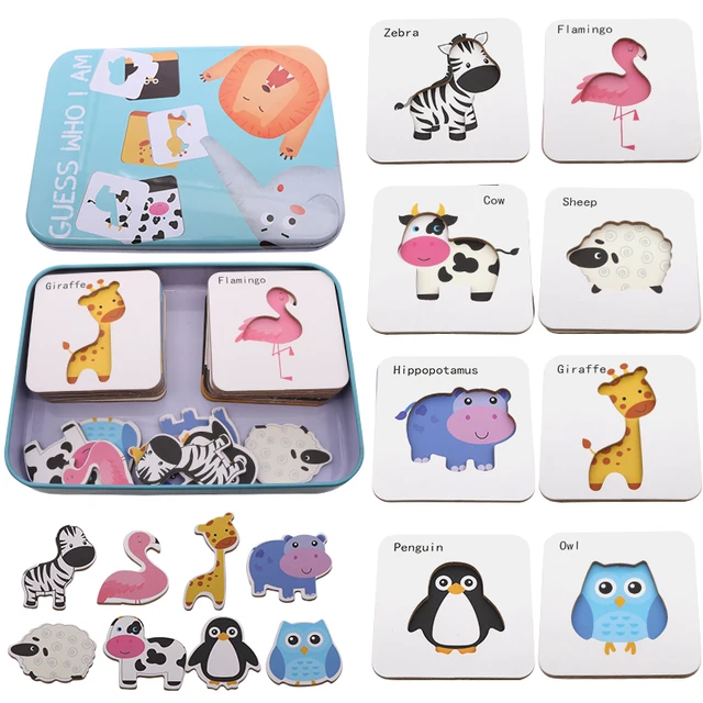 Match It Animal Puzzle – Guess Who Am I Puzzle for Kids