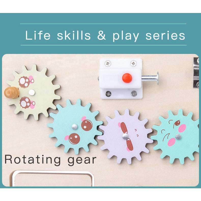 Montessori Busy Board – Activity Board for Toddlers – Fine Motor Skills Toy