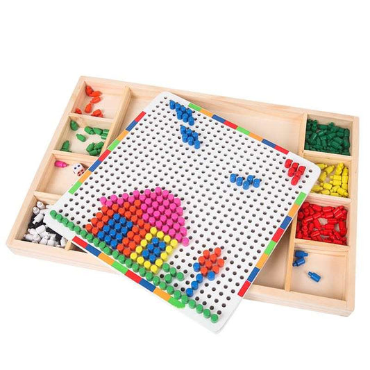 Montessori Wooden Peg Board Toy