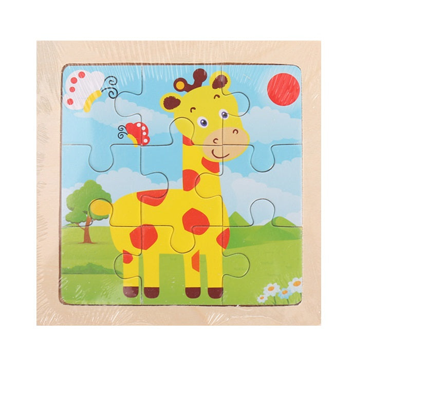 5x Wooden Jigsaw Puzzles – Fun Kids Puzzle Set