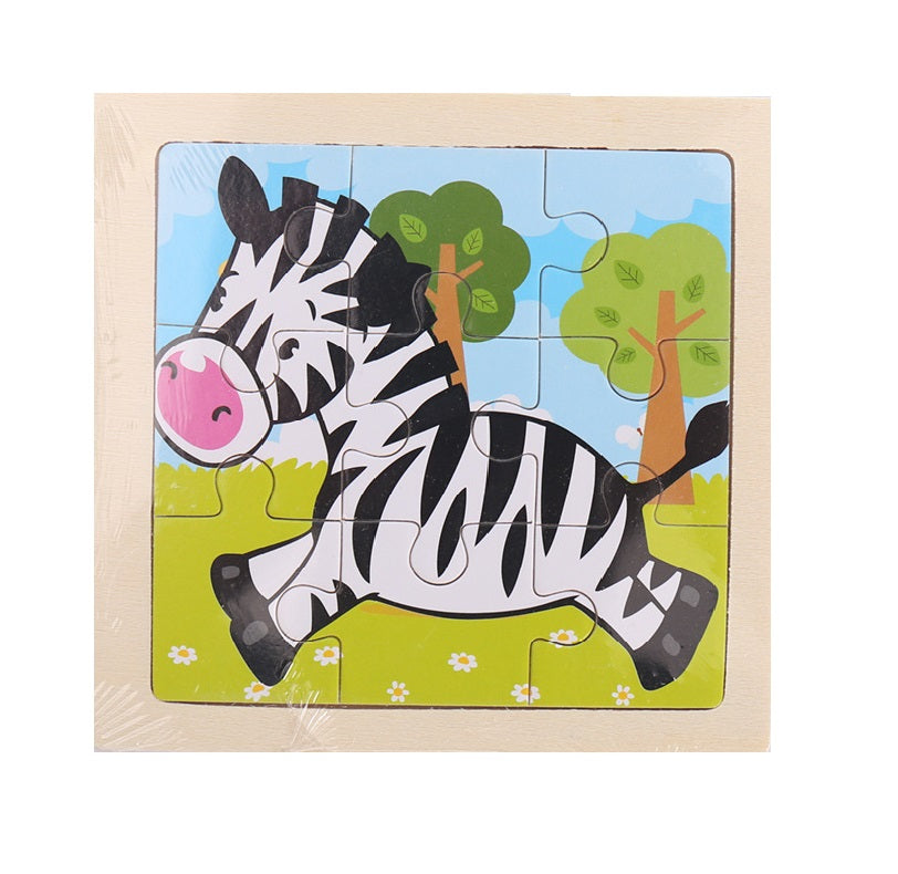 5x Wooden Jigsaw Puzzles – Fun Kids Puzzle Set