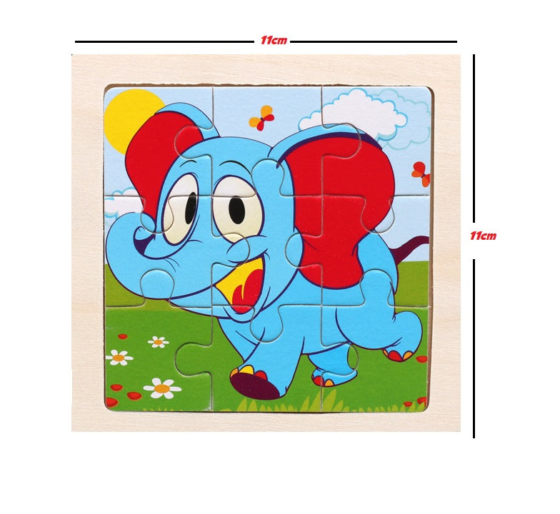 5x Wooden Jigsaw Puzzles – Fun Kids Puzzle Set
