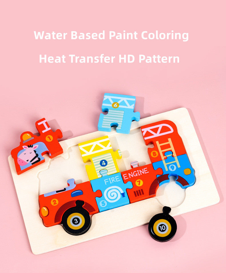 Wooden 3D Jigsaw Puzzle Vehicles – Wooden Puzzle – Educational Puzzle   