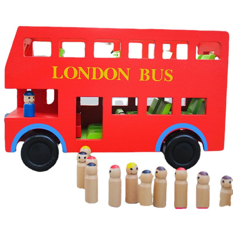 London Bus Wooden Toy – Wooden Bus for Kids