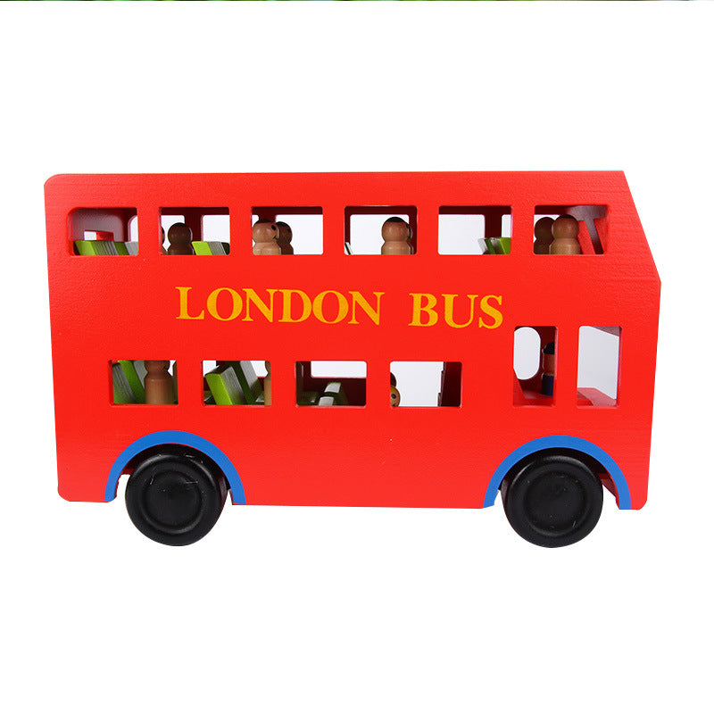 London Bus Wooden Toy – Wooden Bus for Kids