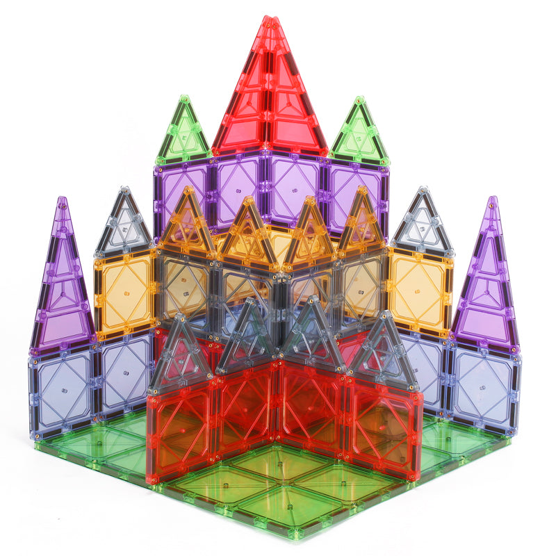 Magnetic Tiles 100pcs set - Reinforced by Rivets