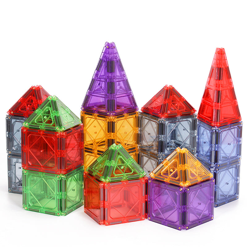 Magnetic Tiles 100pcs set - Reinforced by Rivets