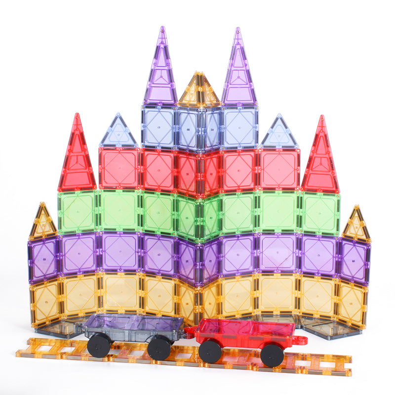 Magnetic Tiles 100pcs set - Reinforced by Rivets