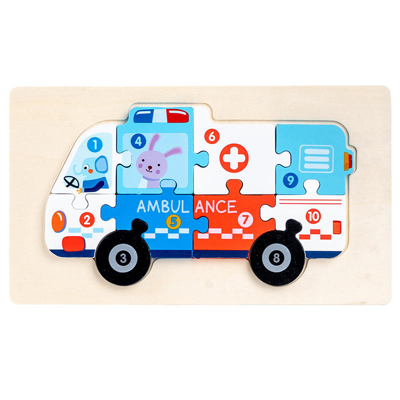 Wooden 3D Jigsaw Puzzle Vehicles – Wooden Puzzle – Educational Puzzle   